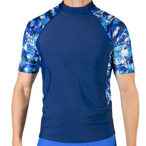 T-shirts de compression personnalisés de haute qualité pour hommes, haut de gamme en sublimation, taille adulte, OEM, pour la boxe et le MMA, en Spandex/Polyester - Product Image 1