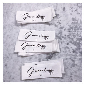 Étiquette tissée en gros taille faible minimum étiquette de vêtement étiquette tissée étiquette étiquettes tissées personnalisées logo personnalisé étiquette tissée étiquette de cou - Product Image 1