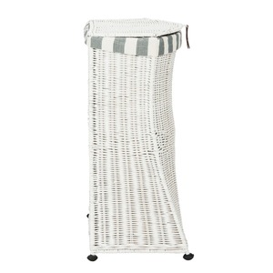 White rattan <b>basket</b> with wavy design Handmade Storage <b>Baskets</b> Natural Rattan Modern Multifunction Made in Viet Nam - Product Image 2