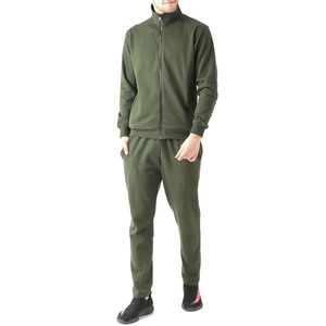 Chándal con cremallera de dos tonos para hombre, chaqueta con capucha y pantalones para correr, ropa deportiva ajustada para entrenamiento, gimnasio, correr, conjunto transpirable de secado rápido - Product Image 1