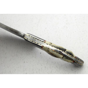 Couteau de chef Burraq DIY OEM fait main en acier Damas, multifonctionnel, motif goutte de pluie, avec étui en cuir, 10 pouces, pour usage en cuisine - Product Image 6