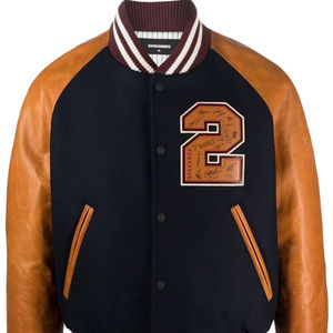 Vestes de baseball universitaire en coton de haute qualité personnalisées grande taille imperméable caractéristique saison d'hiver cuir brodé imprimé - Product Image 1