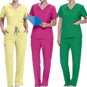 Uniforme de Enfermería para Mujer, Conjunto de Blusa de Manga Corta y Pantalones Deportivos, Uniforme de Salón de Belleza, Uniforme de Spa, Uniforme de Enfermería Verificado - Product Image 2