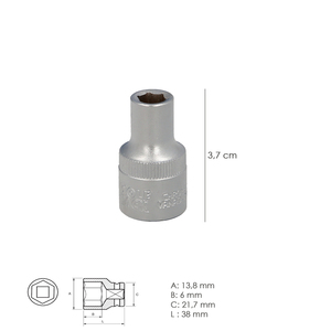 Chiave a Bussola Esagonale 1/2" 8 mm. - Product Image 2