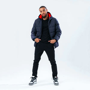 Chaqueta acolchada de burbujas con cuello levantado fino transpirable a prueba de viento personalizado de invierno para hombre al por mayor características ecológicas de secado rápido - Product Image 3