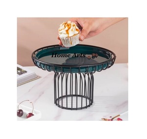 Soporte de postre de forma redonda de último diseño hecho a mano Metal Color negro Chocolate Stand de fabricante en India - Product Image 1