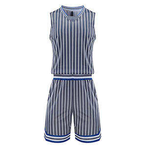 Ensemble de maillots de basket-ball pour hommes en tissu respirant et confortable, manches courtes, séchage rapide, taille personnalisée, logo personnalisé, haute qualité - Product Image 2