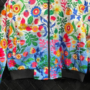 Chaqueta Bomber de Último Estilo con Parches Bordados, Color Atractivo, Chaqueta de Nailon y Poliéster, Multicolor, Diferentes Estilos - Product Image 4