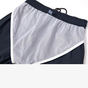 Short d'été en nylon Spandex respirant et ample pour hommes Five-Quatar Plus Size Fitness Running Elastic Waist Sports Shorts avec doublure - Product Image 4