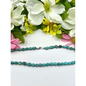 Hecho a Mano por los Navajo # Collar de 8 Turquesas con Perlas de Agua Dulce y Colgante en Forma de Número, Regalo Moderno para Bodas y Fiestas Religiosas - Product Image 2