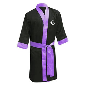 2025 superventas vestido de boxeo de satén para adultos con capucha patrón de impresión de logotipo personalizado equipo de artes marciales de alta calidad - Product Image 1