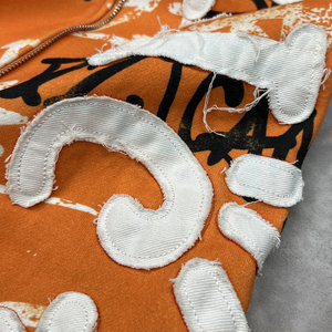 Baggy Trouser Hip Hop Streetwear Patchwork Embroidery Zip up Baggy Pants Custom Screen Printing Men Leg <b>Oversized</b> <b>Sweatpants</b> - Product Image 5