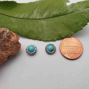 Boho Style 925 Sterling Silver <b>Turquoise</b> Gemstone <b>Stud</b> <b>Earrings</b> Jewelry Handmade Silver <b>Earrings</b> Jewelry for Women Wedding Gift - Product Image 6