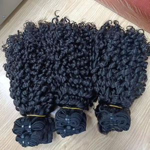 Venta al por mayor 100% Camboya Remy Paquetes de Cabello Humano Pixie Jerry Curl Extensiones de Cabello de Trama - Product Image 2