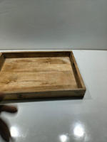 Plateau de service rectangulaire en bois massif, fait main, poli, décoration de table, utilisation domestique moderne, panneaux muraux