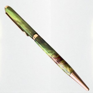 Vietnamien artisanal personnalisé améthyste Collection stylo à bille vert-rouge-bleu corps en résine 0.7mm retraite Graduation cadeau - Product Image 6