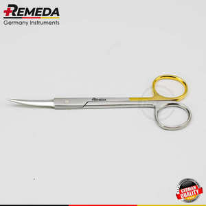 Ciseaux à cartilage REMEDA MCINDOE, lame dentelée, acier inoxydable allemand, 19 cm, courbés, pour chirurgie plastique et utilisation gingivale - Product Image 2