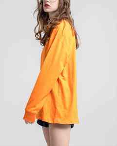 100% coton doux hommes T-Shirt élégant Hipster coupe ajustée à manches longues extensible Jersey respirant conception à manches longues - Product Image 5