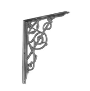 Soporte de estante de hierro forjado Soporte de hierro forjado a mano para estanterías de madera personalizadas y uso de paredes resistentes - Product Image 3