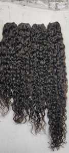 Extensions de cheveux Remy alignées sur les cuticules 100% de haute qualité Paquets de cheveux indiens bouclés naturels à donneur unique et fermeture frontale - Product Image 3