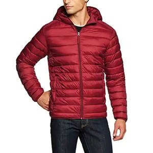 Veste coupe-vent d'hiver personnalisée pour hommes, manteau court en duvet ripstop avec capuches chaudes, bouffant épais imperméable et respirant pour hommes - Product Image 1