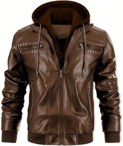 Chaqueta de Motociclista de Cuero Genuino para Hombre, Impermeable, Cortavientos, Transpirable, Anti-UV, Estilo Bomber, para Invierno, Marca SKY - Product Image 5