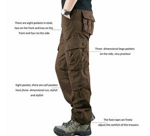 Pantalons pour hommes Pantalons de survêtement délavés 100% coton Polaire et personnalisé Pantalons de survêtement rembourrés de haute qualité Pantalons de survêtement d'hiver par temps froid - Product Image 3