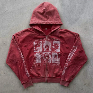 เสื้อฮู้ดดี้ผู้ชายแบบคลาสสิก OEM ปรับแต่งได้ คุณภาพสูง 100% ผ้าฟลีซ 280-300 กรัม (ผ้าผสมฝ้าย-โพลีเอสเตอร์) ซับในแบบดิจิตอล - Product Image 1