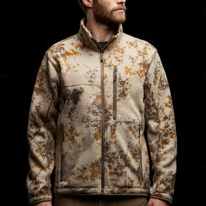OEM Printed Polar Fleece Zipper <b>Jackets</b> <b>Men's</b> Winter Streetwear <b>Sherpa</b> Fleece <b>Jacket</b> Top <b>Men</b> 400 GSM Fleece <b>Jackets</b> Tops - Product Image 6