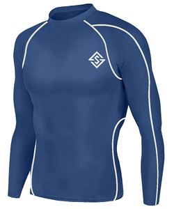 BJJ Rush Guard spats manga larga Rash Guard mejor calidad, conjuntos de fitness de gimnasio lisos para hombres, diseño personalizado por sublimación impresa - Product Image 1