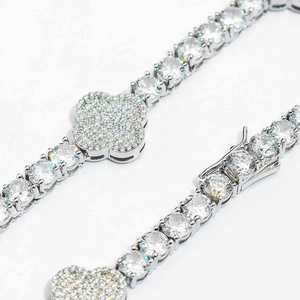 Qualité supérieure D Couleur Moissanite Diamant 925 Sterling Silver Tennis Chaîne Fine Colliers Pour Femmes bijoux Toute Occasion - Product Image 4