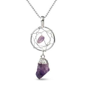 จี้คริสตัลอเมทิสต์ธรรมชาติรูปทรงอิสระ Jeulia Calm Tenderness Dream Catcher - Product Image 1