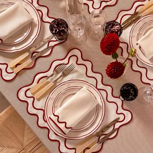 Handcrafted <b>linen</b> <b>placemat</b> with embroidery work using natural <b>linen</b> fabric for eco conscious home accessories - Product Image 3