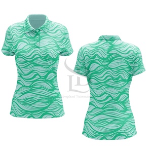 El Golf de sublimación de poliéster transpirable para mujer más vendido para polo al por mayor diseño impreso patrón sólido colección 2025 - Product Image 3