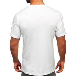 เสื้อยืดผ้าฝ้ายคอโอไซส์ใหญ่พิเศษสำหรับผู้ชายผ้าฝ้ายถักลายและ100% ออกแบบได้ตามที่ต้องการ - Product Image 2