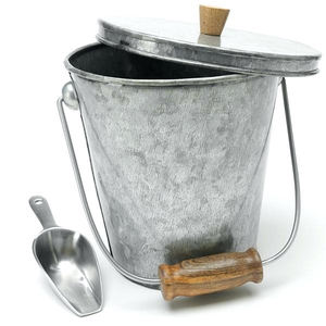 Galvanized Metal and Copper <b>Ice</b> Bucket with Scoop - Product Image 2