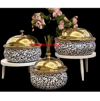 Ensemble de trois chauffe-plats arabes en bois, qualité supérieure, faits à la main, luxe, nouveauté, vente en gros, élégants chauffe-plats en bois