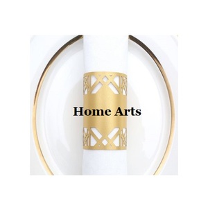 Finest Quality Aluminium Napkin Rings Set of 2 <b>Leaf</b> Design Tissue <b>Paper</b> Rings From Manufacturer In India - Product Image 3