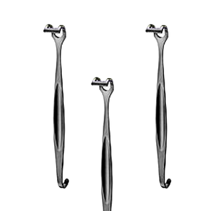 Canny ryall Army ชุดเครื่องดึงกลับสแตนเลสสตีลสองง่าม, ชุดเครื่องมือผ่าตัดไฟฟ้ากว้าง13มม. ยาว165มม. ใช้ซ้ำได้ทั่วไป - Product Image 1