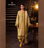 Vestido Anarkali de 3 Piezas, Estampado, de Secado Rápido, para Fiestas, Estilo Pakistaní, de Ssumaira Asim Jofa, Colección 2025