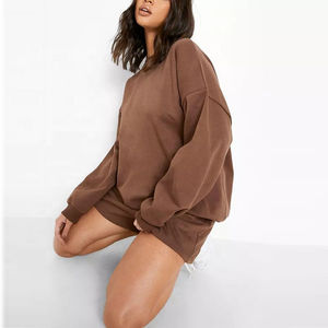 Sweat-shirt à capuche en molleton de coton surdimensionné pour femme, hiver 2025, écologique, coupe ample, impression personnalisée, broderie unie - Product Image 6