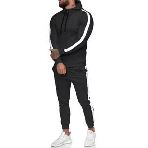 High Quality Unisex Oversize Tracksuit Custom Wholesale Running Jogger Sweatsuit with Side Strips for Spring - Product Image 3