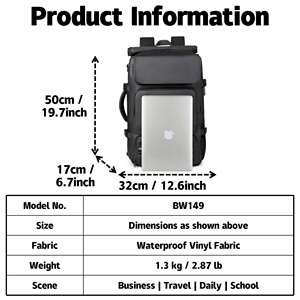 Nueva Mochila para Portátil Impermeable para Viajes de Negocios, Personalizable, Multifuncional, de Gran Capacidad, para Exteriores, en Venta - Product Image 3