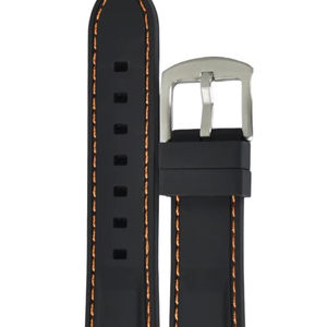 JD003 Orange Silicone Soft Light Sports Smart <b>Watch</b> Bands Water-Resistant Stainless Steel Buckle 27cm Adjustable Sizes 20mm 22mm - Product Image 1