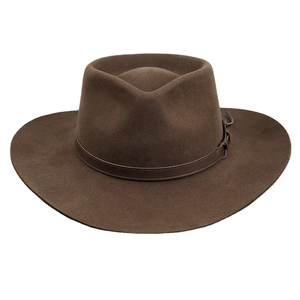 Sombrero de vaquero de cuero para hombres y mujeres ligero hecho a mano moldeable ala ancha duradero Western Cowgirl Outback Hat - Product Image 4