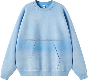 Sudadera con Capucha de Algodón de Alta Calidad, Talla Grande, Lavada al Ácido, Lisa, para Estampado Gráfico, Sudadera con Capucha al por Mayor para Hombre - Product Image 2