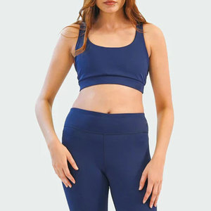Conjuntos de Yoga XXL de alta calidad para mujer, diseño personalizado, transpirable, de alta elasticidad, de dos piezas, para gimnasio, mallas deportivas, sujetador de cintura alta, venta al por mayor - Product Image 3