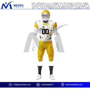 Uniforme de football américain 100% polyester pour hommes, impression par transfert de chaleur personnalisée, vêtements de football américain grande taille - Product Image 3