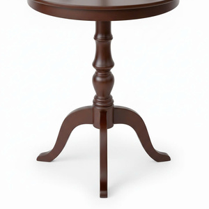 Rustic Round <b>Coffee</b> <b>Table</b> Convertible Living Room Furniture with Durable Mango Wood and Decorative Turned Wooden Legs CFD68215 - Product Image 4
