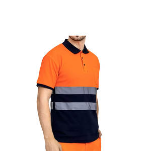 Camiseta Polo de Seguridad Reflectante de Alta Visibilidad, Unisex, Poliéster, Impermeable, Mangas Largas, Ropa de Trabajo - Product Image 2